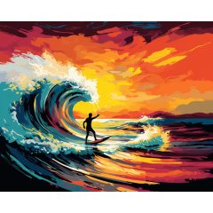 Tengerparti energia - Számfestő készlet kereten 40x50