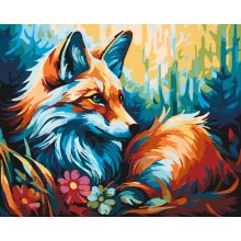 Vörös róka - Számfestő készlet kereten 40x50