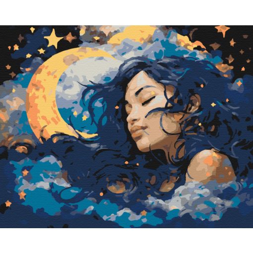 Kozmikus harmóniák - Számfestő készlet kereten 40x50