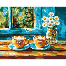 Hangulatos pillanatok - Számfestő készlet kereten 40x50