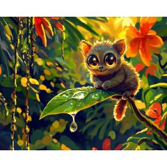 Csillagszemű manó - Számfestő készlet kereten 40x50