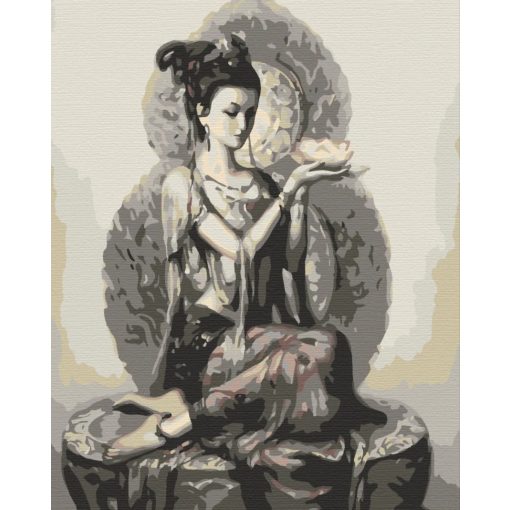 Lótusz és csend - Számfestő készlet kereten 40x41