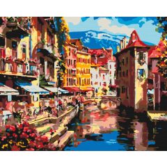   Színek a csatorna tükrében - Számfestő készlet kereten 40x43