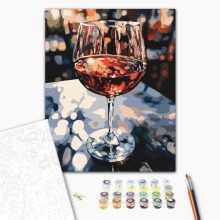 Weingenuss auf Leinwand - Malen-nach-Zahlen-Set auf Keilrahmen 40x50