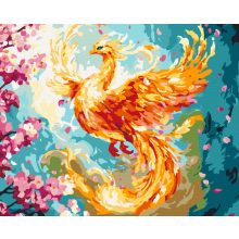 A főnix újjászületése - Számfestő készlet kereten 40x50