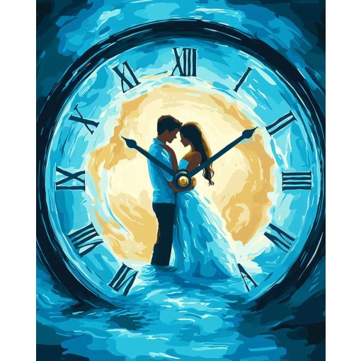 Időtlen ölelés - Számfestő készlet kereten 40x50