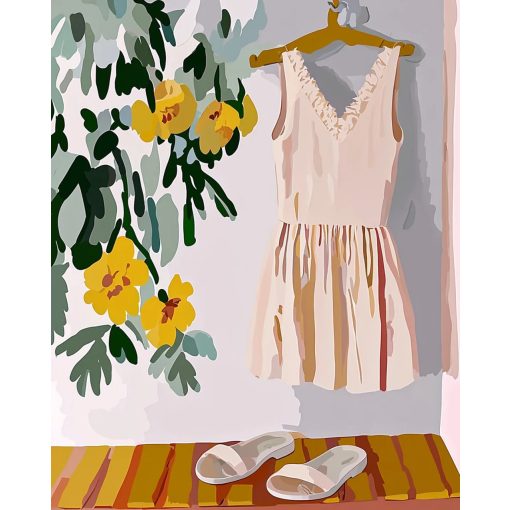 Nőies pillanat - Számfestő készlet kereten 40x50