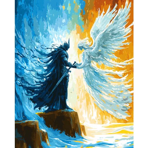 Két világ között - Számfestő készlet kereten 40x50