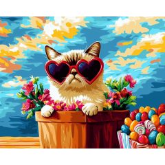 Szívből menő - Számfestő készlet kereten 40x50