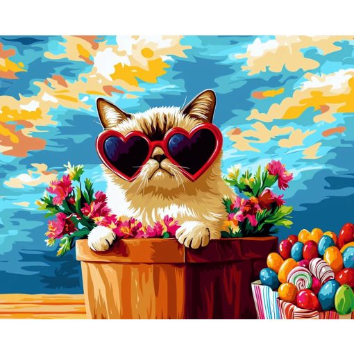 Szívből menő - Számfestő készlet kereten 40x50