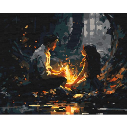 Fény a sötétben - Számfestő készlet kereten 40x50