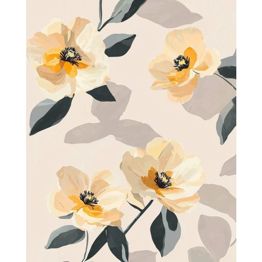 Virágos álomkép - Számfestő készlet kereten 40x50