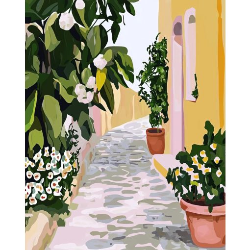 Virágos nyugalom - Számfestő készlet kereten 40x50