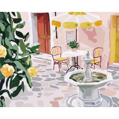 Szökőkút - Számfestő készlet kereten 40x50