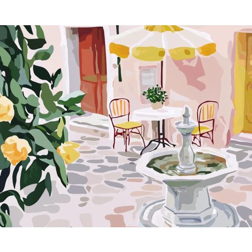 Szökőkút - Számfestő készlet kereten 40x50