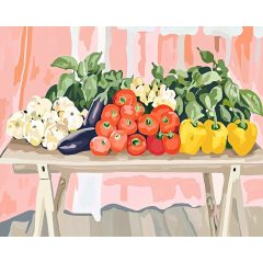 Friss betakarítás - Számfestő készlet kereten 40x50