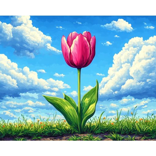 Kerti nyugalom - Számfestő készlet kereten 40x50