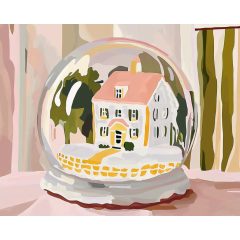 Meghitt kis világ - Számfestő készlet kereten 40x50