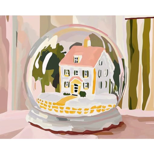 Meghitt kis világ - Számfestő készlet kereten 40x50