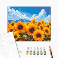 Arany napmező - Számfestő készlet kereten 40x50