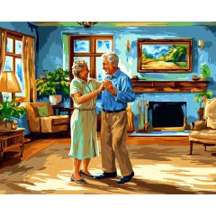 Időtlen szerelem - Számfestő készlet kereten 40x50