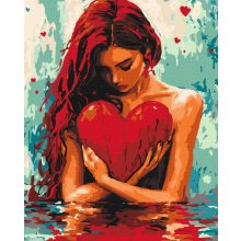 Törékeny szerelem - Számfestő készlet kereten 40x50