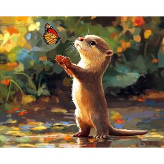 Szárny és tappancs - Számfestő készlet kereten 40x50