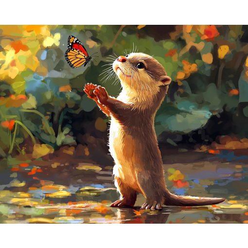 Szárny és tappancs - Számfestő készlet kereten 40x50