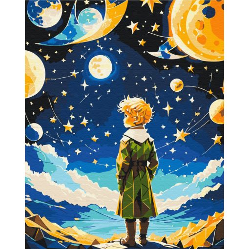 Der kleine Prinz - Malen-nach-Zahlen-Set auf Keilrahmen 40x50