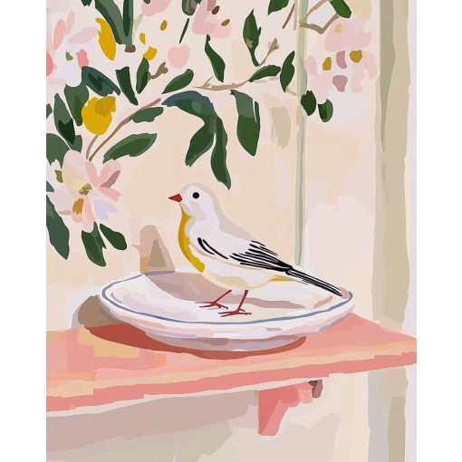 Tavasz egy tányéron - Számfestő készlet kereten 40x50