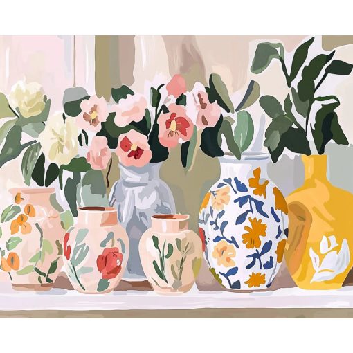 Váza-világ - Számfestő készlet kereten 40x50