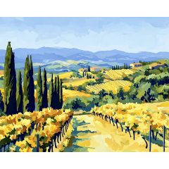 Aranyló dűlők - Számfestő készlet kereten 40x50