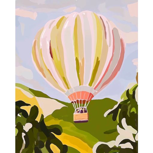 Pasztell horizont - Számfestő készlet kereten 40x50