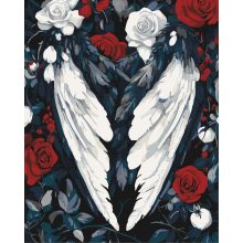 Dunkle Eleganz - Malen-nach-Zahlen-Set auf Keilrahmen 40x50