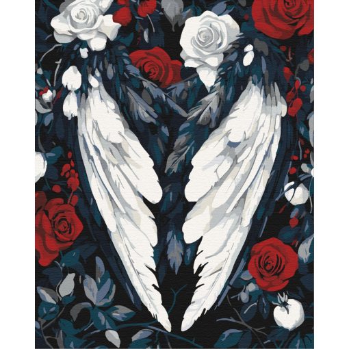 Dunkle Eleganz - Malen-nach-Zahlen-Set auf Keilrahmen 40x50