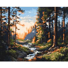 Az erdő lelke - Számfestő készlet kereten 40x50