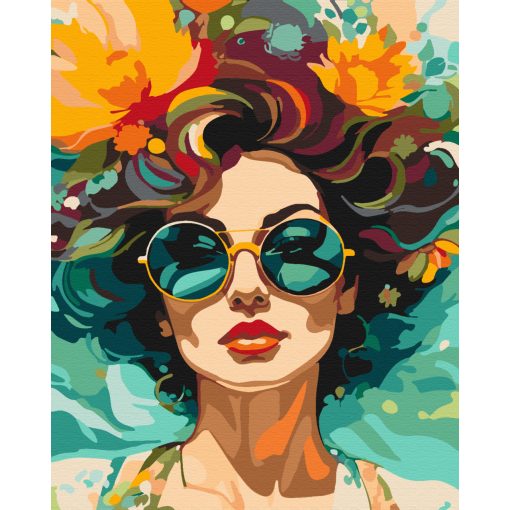 Sommerliches Lebensgefühl - Malen-nach-Zahlen-Set auf Keilrahmen 40x50