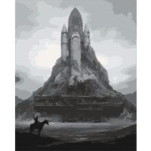 Erinnerung an vergangene Welten - Malen-nach-Zahlen-Set auf Keilrahmen 40x50