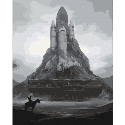 Erinnerung an vergangene Welten - Malen-nach-Zahlen-Set auf Keilrahmen 40x50