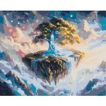 Natur in den Wolken - Malen-nach-Zahlen-Set auf Keilrahmen 40x50