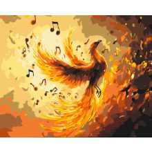 Der Gesang des Phönix - Malen-nach-Zahlen-Set auf Keilrahmen 40x50