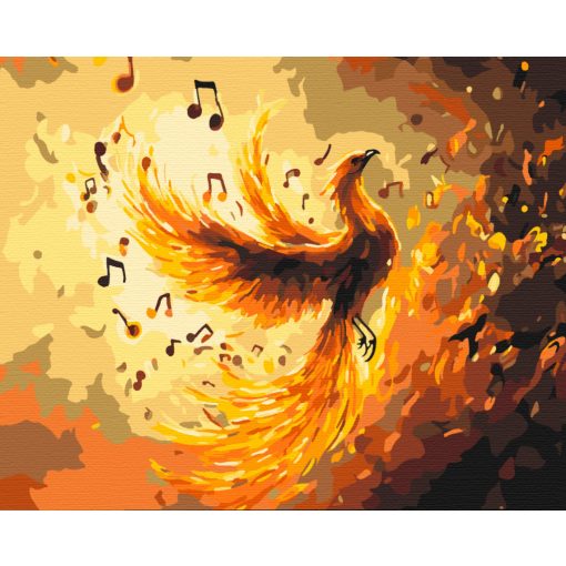 Der Gesang des Phönix - Malen-nach-Zahlen-Set auf Keilrahmen 40x50