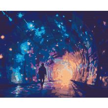 Sternentunnel 1 - Malen-nach-Zahlen-Set auf Keilrahmen 40x50