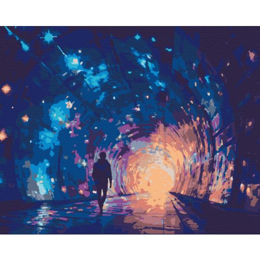 Sternentunnel 1 - Malen-nach-Zahlen-Set auf Keilrahmen 40x50