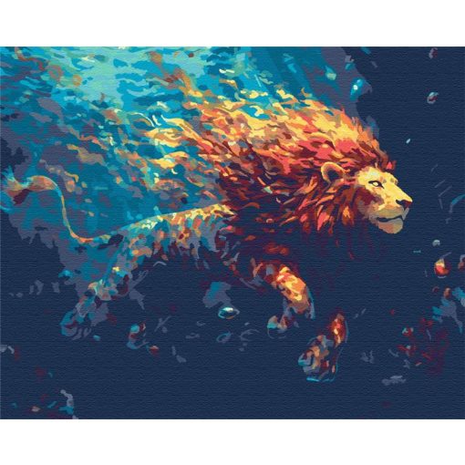 Der König der Tiefe - Malen nach Zahlen Set auf Rahmen 40x50 cm