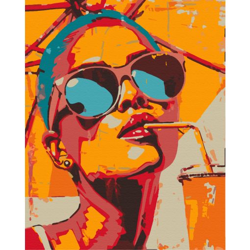 Tropischer Sommer - Malen nach Zahlen Set auf Rahmen 40x50 cm