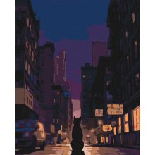 Nächtlicher Wanderer - Malen nach Zahlen Set auf Rahmen 40x50 cm