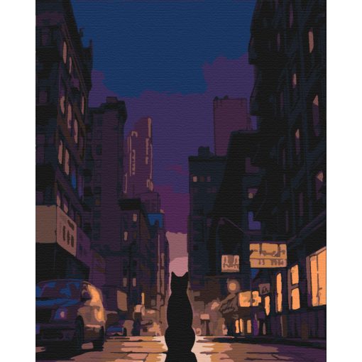 Nächtlicher Wanderer - Malen nach Zahlen Set auf Rahmen 40x50 cm