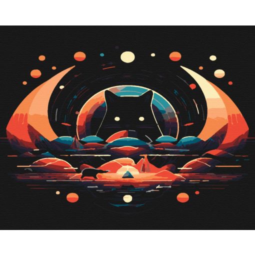 Galaktischer Wächter - Malen nach Zahlen Set auf Rahmen 40x50 cm