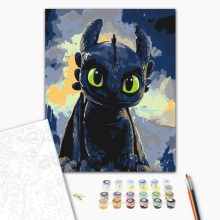 Der Wächter der Nacht - Malen nach Zahlen Set auf Rahmen 40x50 cm